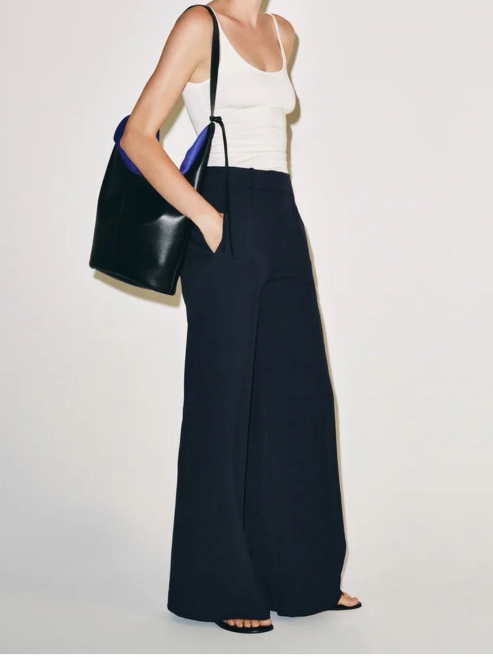 Zara Woman Black Dress Trousers - Tailored Straight Fit